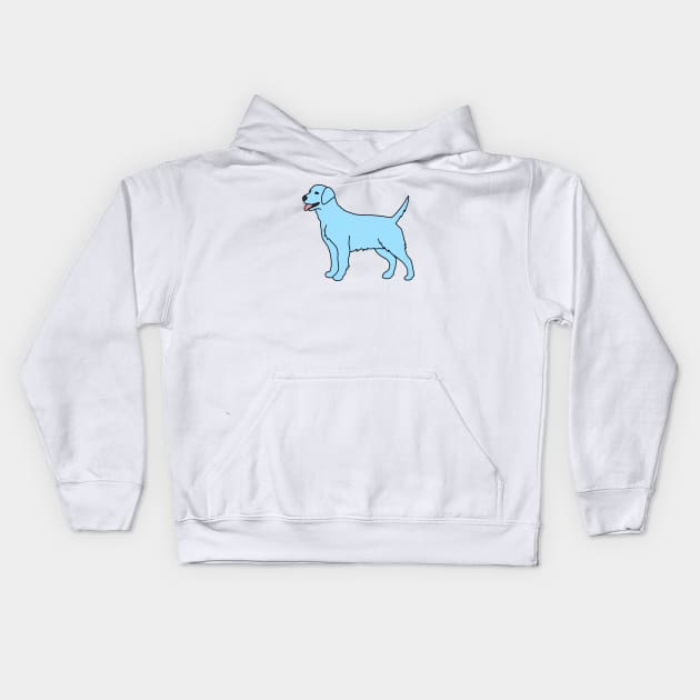 Light Blue Dog Kids Hoodie by Kelly Louise Art